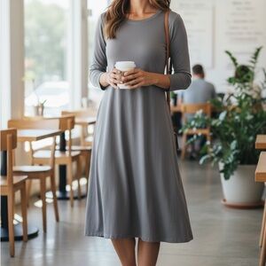 Habitat Clothes to Live in Vintage Elegant Gray Women's Dress.Size S
